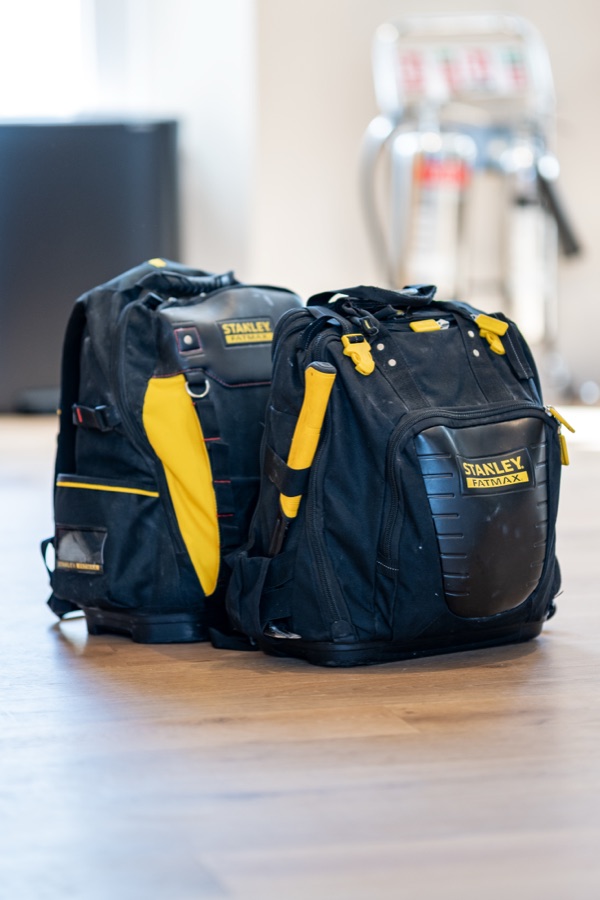The Stanley tool bags every Reeve apprentice is issued on day one